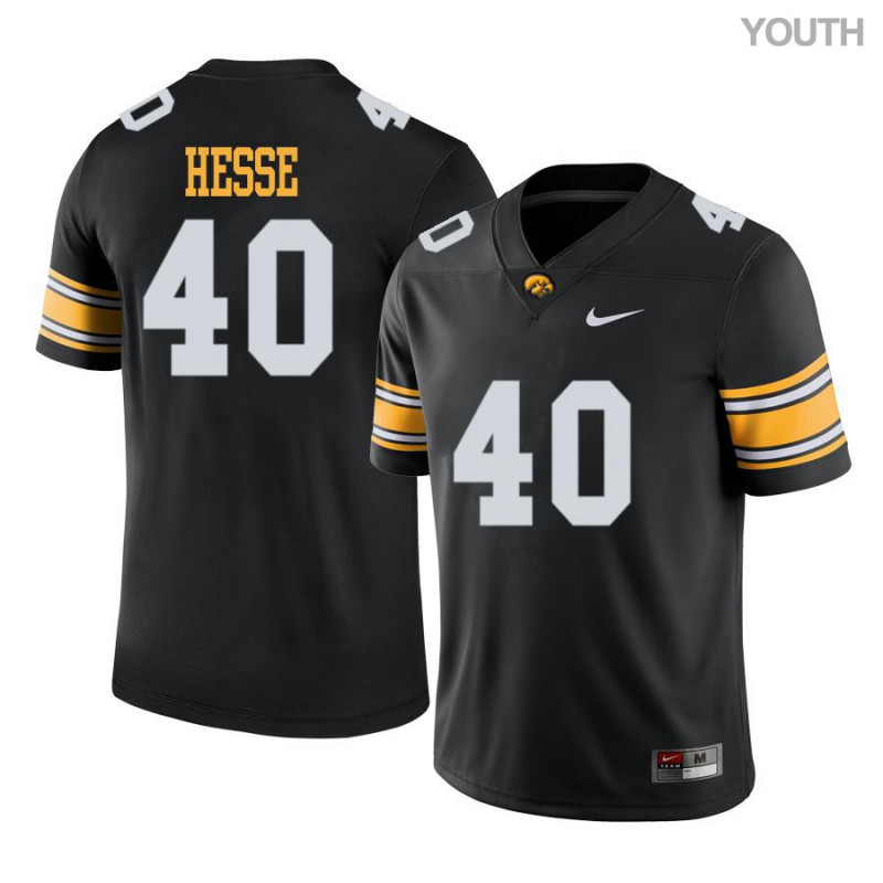 Youth Iowa Hawkeyes NCAA #40 Parker Hesse Black Authentic Nike Alumni Stitched College Football Jersey MK34P07PN